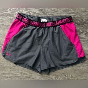 Under Armour Women's Athletic Shorts in Gray and Pink